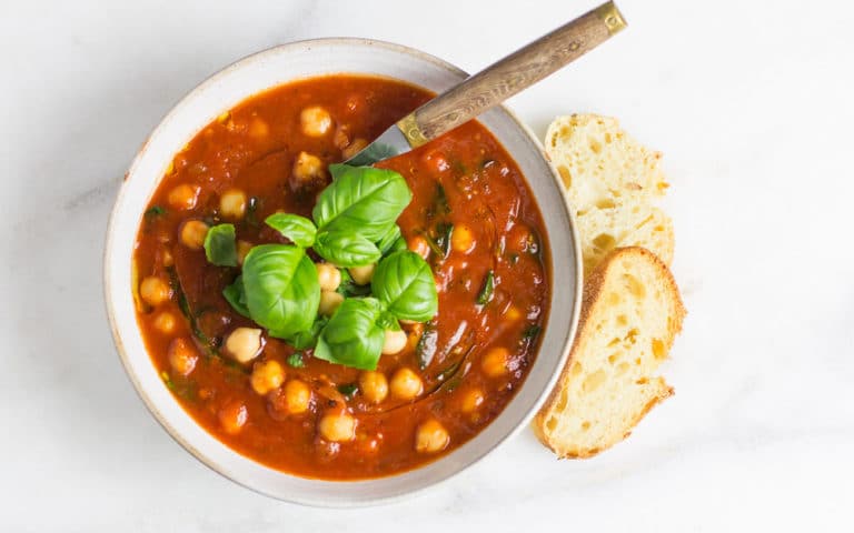 Quick Italian Tomato & Basil Soup