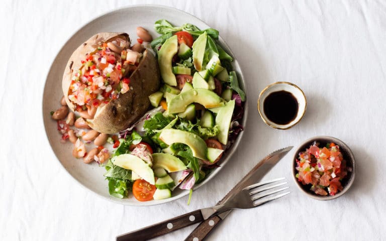 Stuffed Baked Potato & Salad