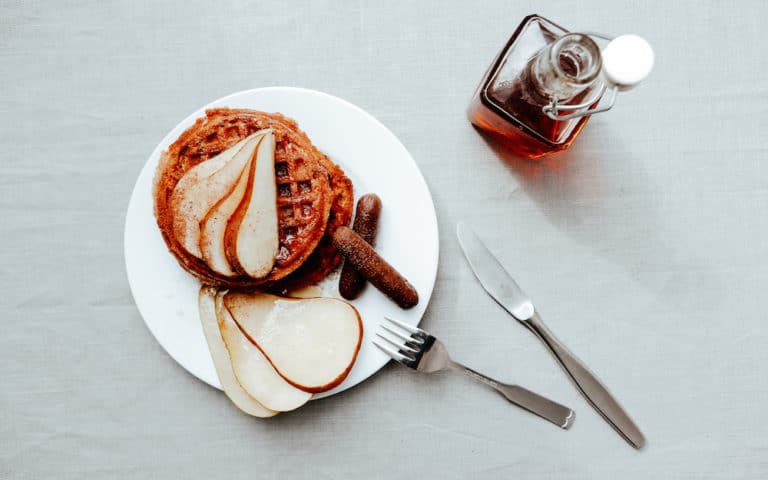 Whole-Grain Waffles & ‘Sausage’