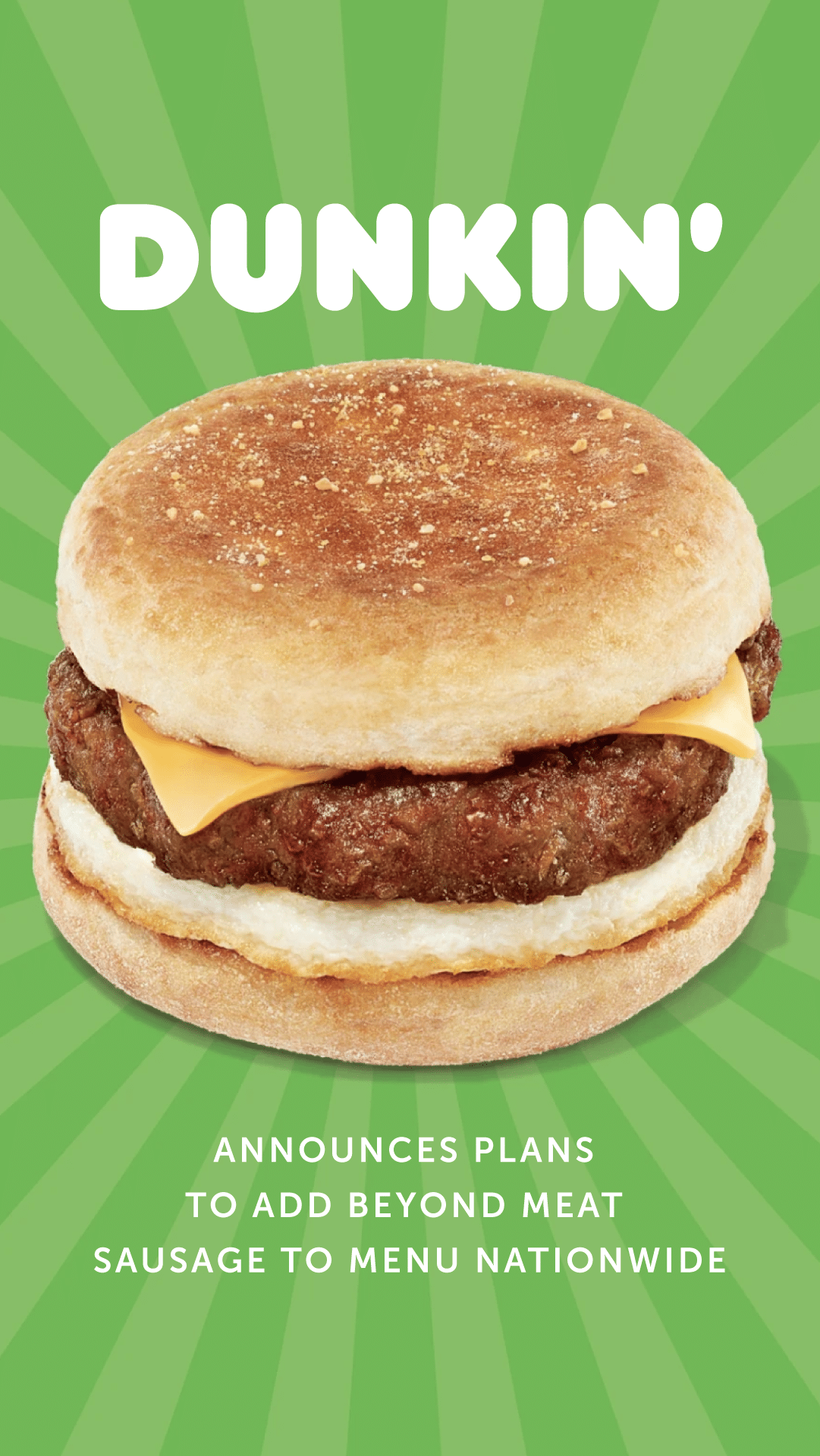 Dunkin’ Announces Plans to Add Beyond Meat Sausage to Menu Nationwide