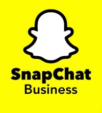 snapchat business logo on a yellow background