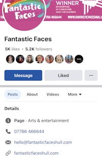 fantastic faces facebook page